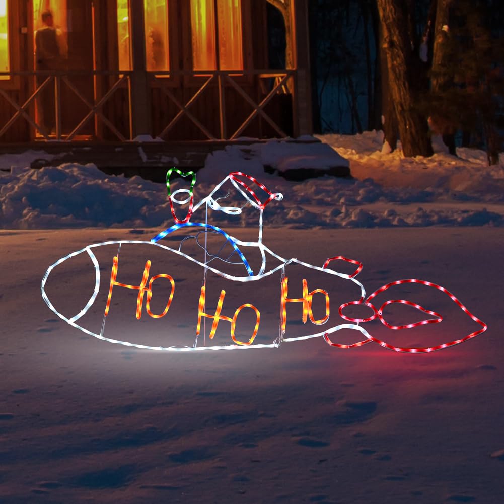 Amazon.com: 5FT 250L LED Santa Claus Rocket Lights, Christmas